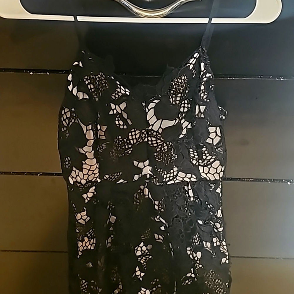 Black lace dress